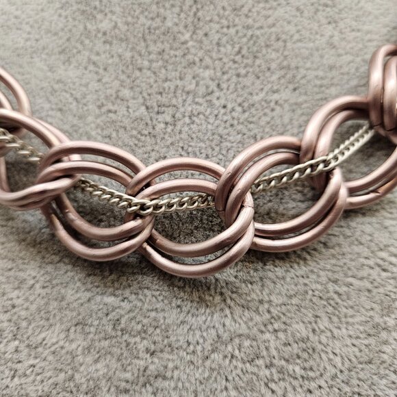 Sabika Rose Gold & Silver Chain Necklace - Picture 10 of 10